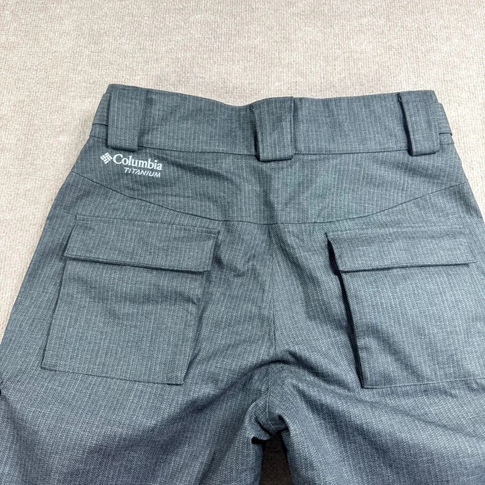 Columbia Titanium Omni-Tech Mens Ski Snowboard Pants Gray Cargo Size M Medium